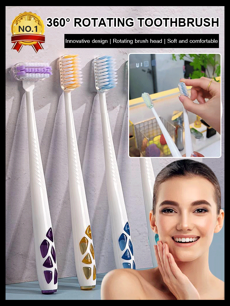 360 degree rotating toothbrush