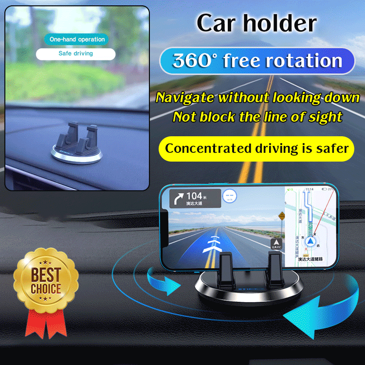 360-degree rotating alloy car mount
