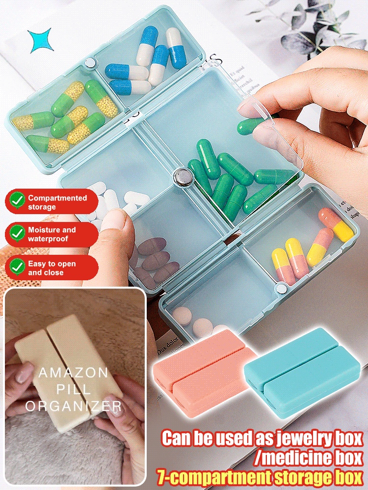 Creative 7-compartment portable storage box