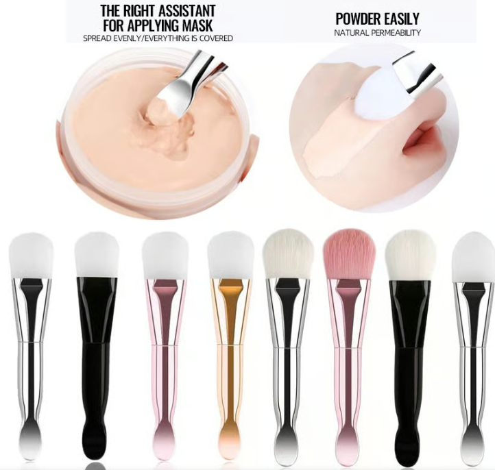 Silicone Mask Brush With Double-Headed Soft Hair Beauty Tools