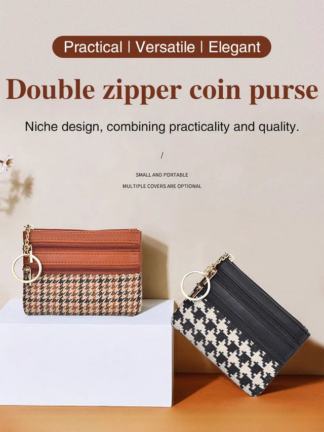 Double Zipper Coin Purse
