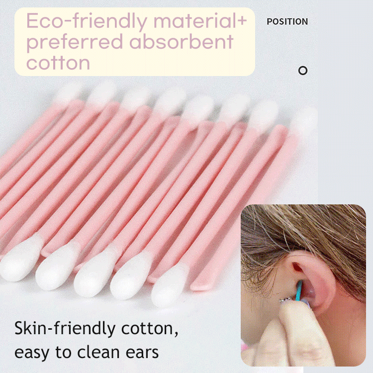 Earpick spoon double-ended cotton swab (🎁100Pcs/Set)