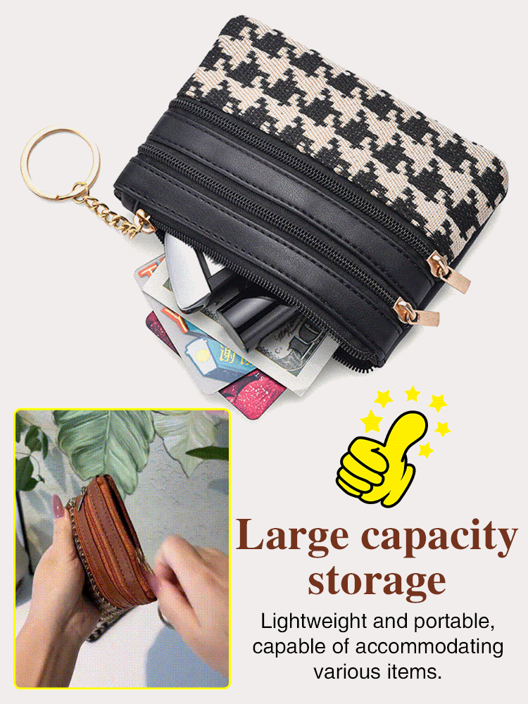 Double Zipper Coin Purse