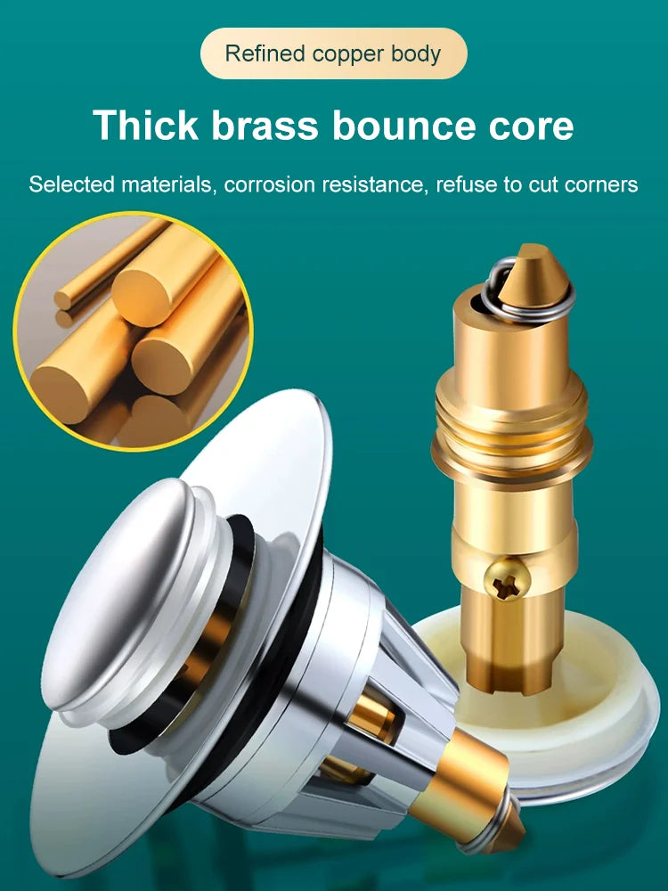 Bouncing deodorant drain copper core
