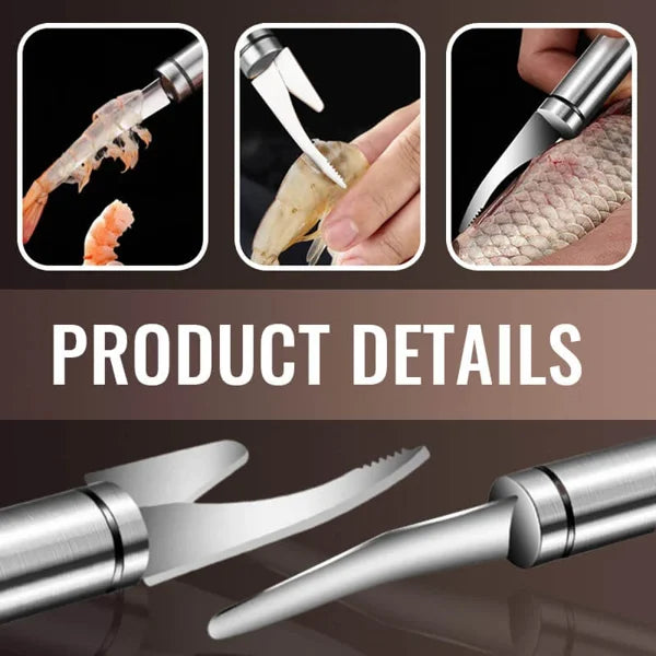 All-in-One Stainless Steel Shrimp Deveiner