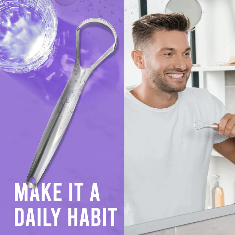 Buy 1 Get 1 Free🎁Stainless Steel Tongue Scraper🔥Year-end Sale ✨