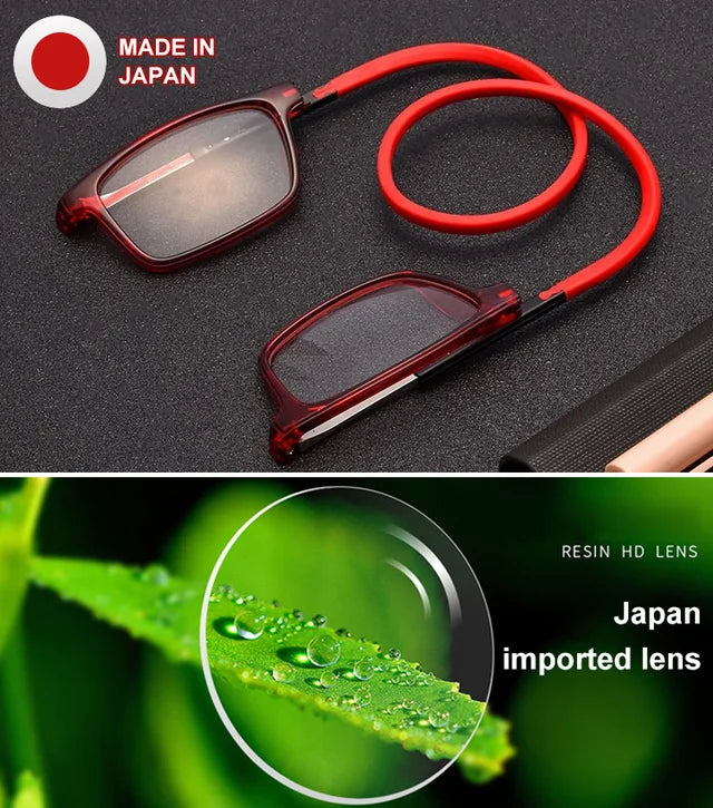 Hanging neck presbyopic glasses