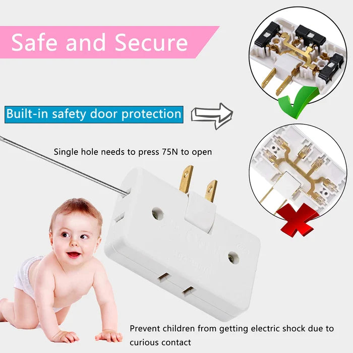 2Pcs Set Rotatable Socket Converter