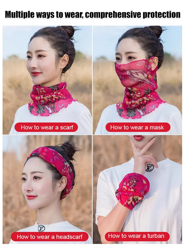 Versatile Scarf Ear Hanging Sunscreen Mask