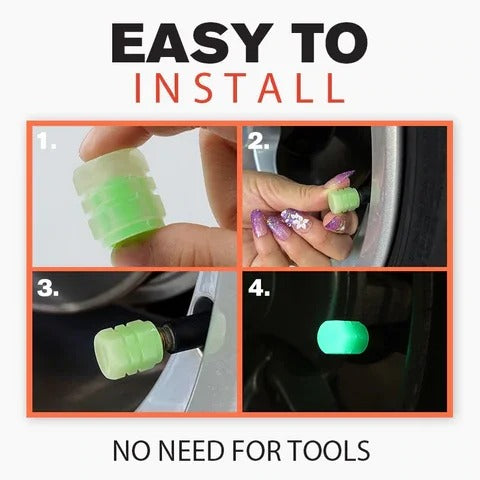 🚗✨ Car illuminated tire valve cap