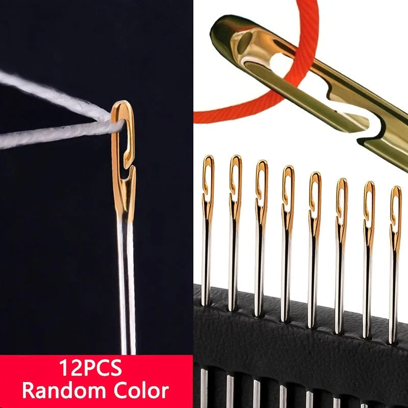 Hand Household Sewing Stainless Steel Sewing Needless Threading Diy Jewelry White