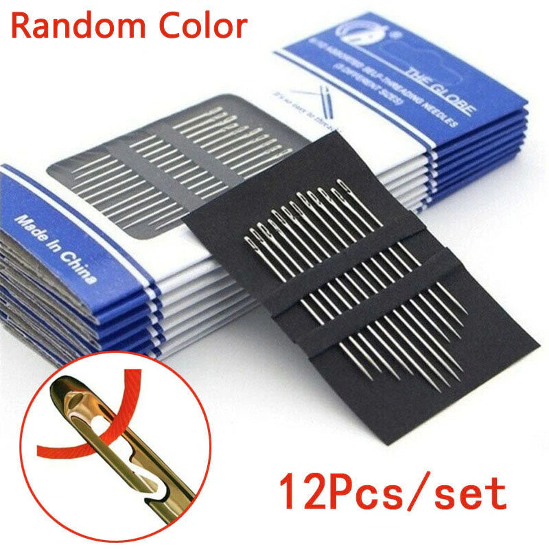 Hand Household Sewing Stainless Steel Sewing Needless Threading Diy Jewelry White