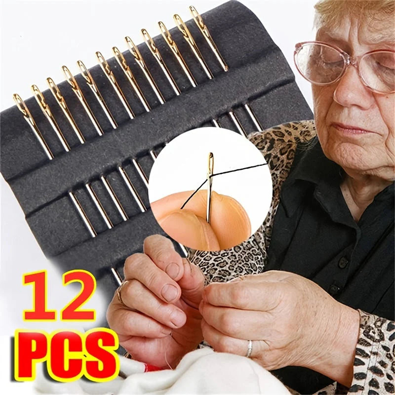 Hand Household Sewing Stainless Steel Sewing Needless Threading Diy Jewelry White