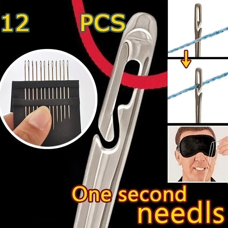 Hand Household Sewing Stainless Steel Sewing Needless Threading Diy Jewelry White