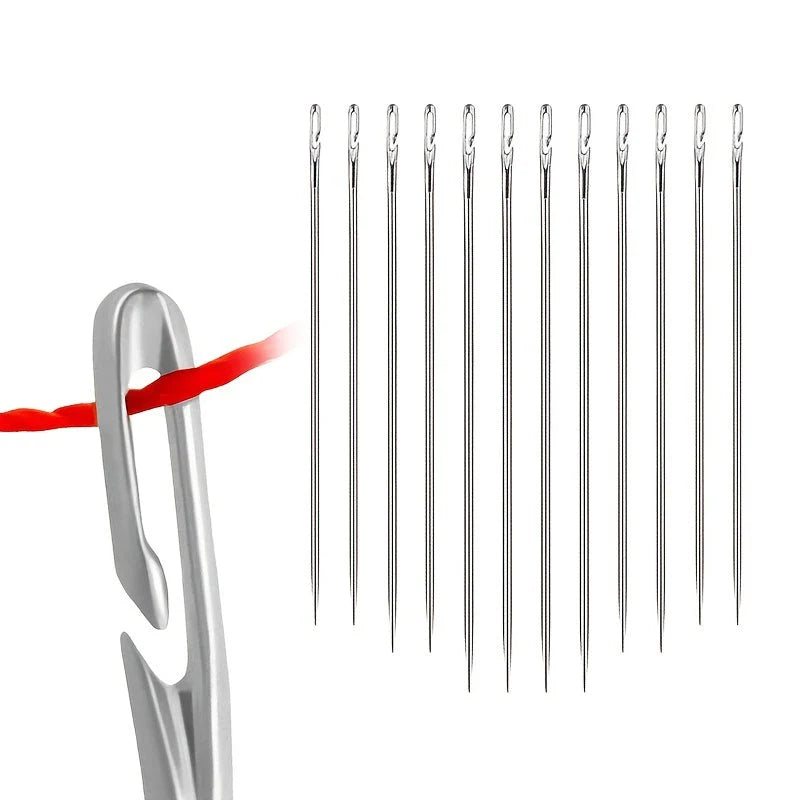 Hand Household Sewing Stainless Steel Sewing Needless Threading Diy Jewelry White