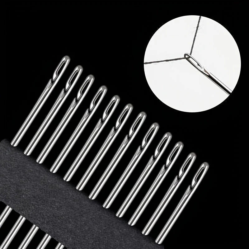Hand Household Sewing Stainless Steel Sewing Needless Threading Diy Jewelry White