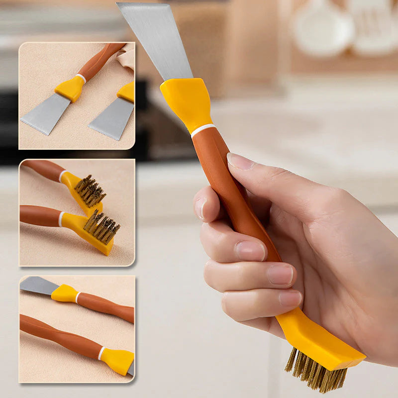 Multifunctional two-in-one kitchen cleaning brush