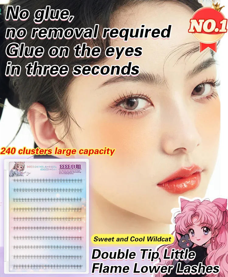 Reusable Adhesive-Free Lower Eyelash Stickers