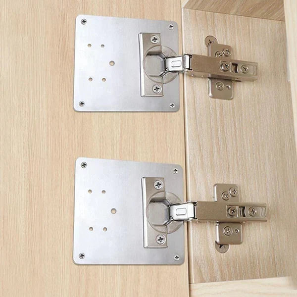Heavy Duty Hinge Repair Plate with Screws for Cabinet Door & Wardrobe