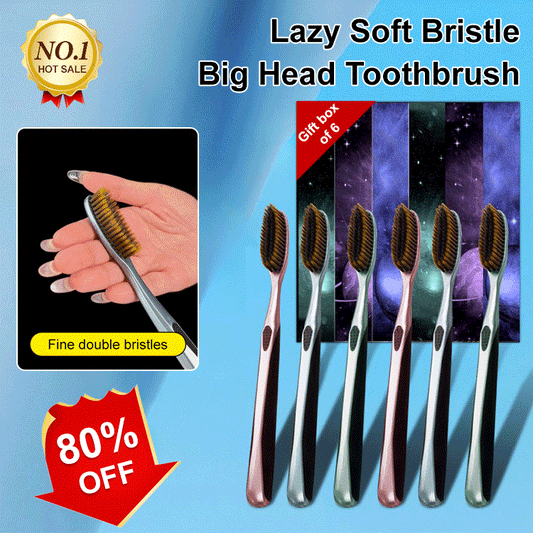 Lazy Soft Bristle Big Head Toothbrush⚡(5 Pcs）