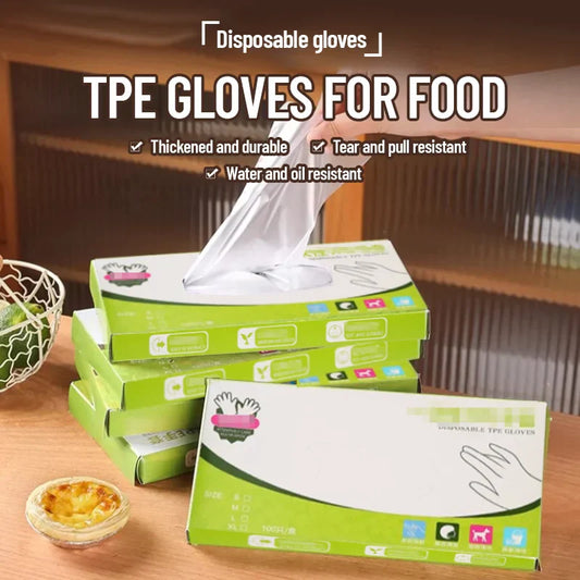 Thickened Disposable TPE Gloves (⭐100Pcs/Box)