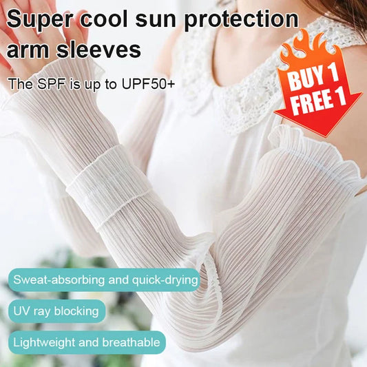 Sun protection lace cooling arm sleeves