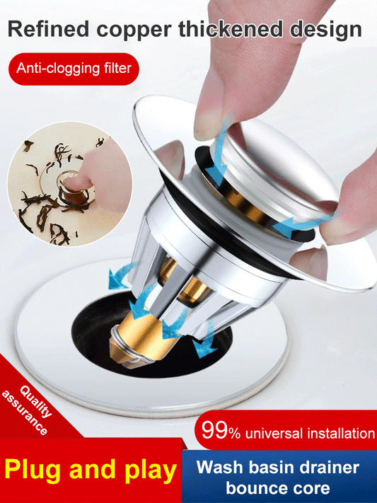 Bouncing deodorant drain copper core