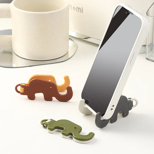 Elephant Mobile Phone Holder Keychain
