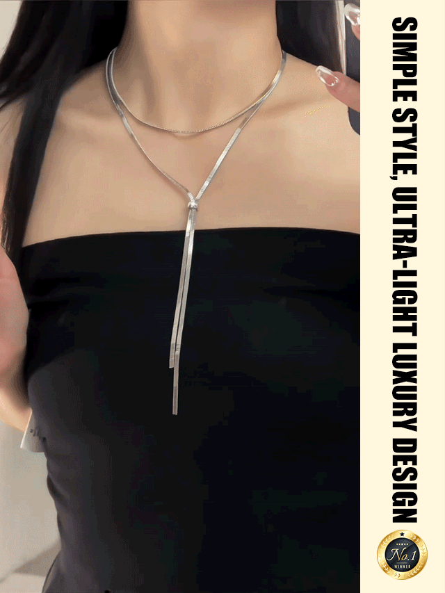 Multifunctional pull-out adjustable butterfly necklace