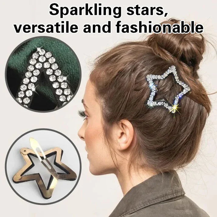 4/8 Pcs Shining rhinestone hair clips