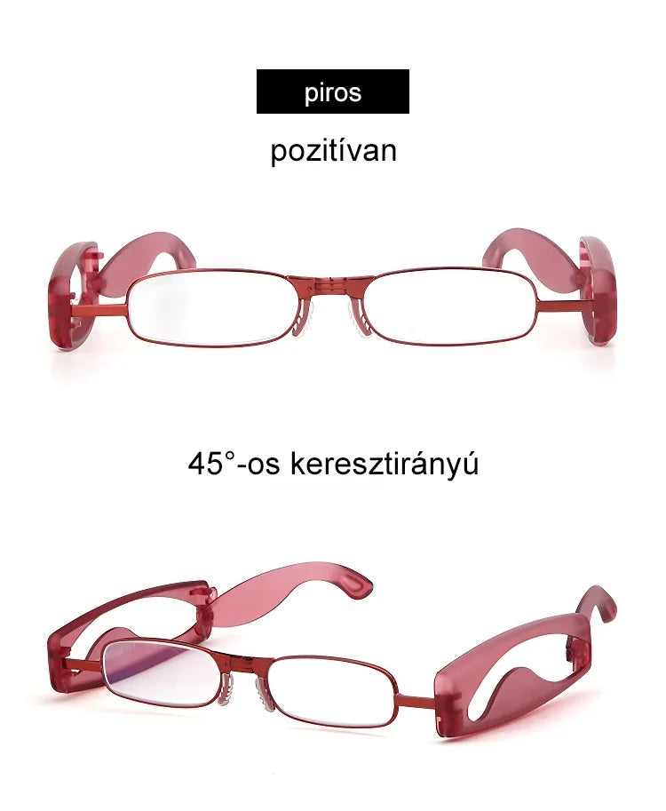 Hanging neck foldable reading glasses