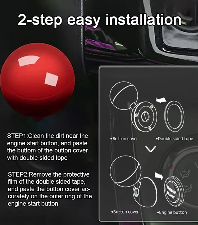 One key start car button rocker decoration