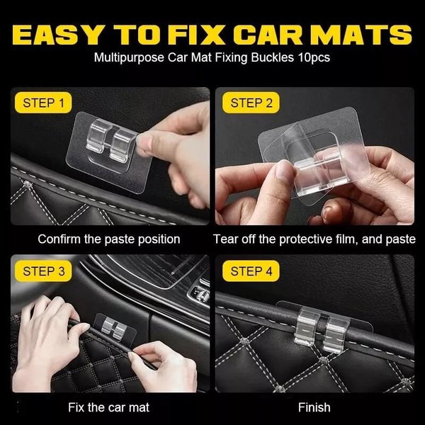 😍 MULTIPURPOSE CAR MAT FIXING BUCKLES ✨10PCS