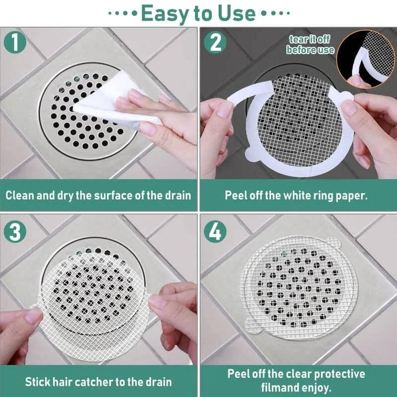 😱Buy 6pcs Send 6pcs! Disposable Shower Drain Hair Catcher