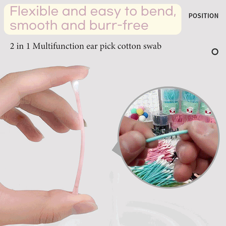 Earpick spoon double-ended cotton swab (🎁100Pcs/Set)