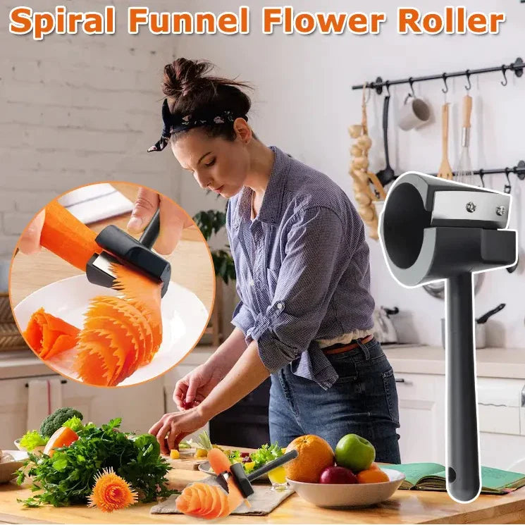 ✨ Spiral Funnel Flower Roller