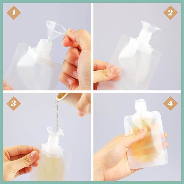 (🌷Summer Sale ) Portable Travel Fluid Makeup Packing Bag(6 Pcs）