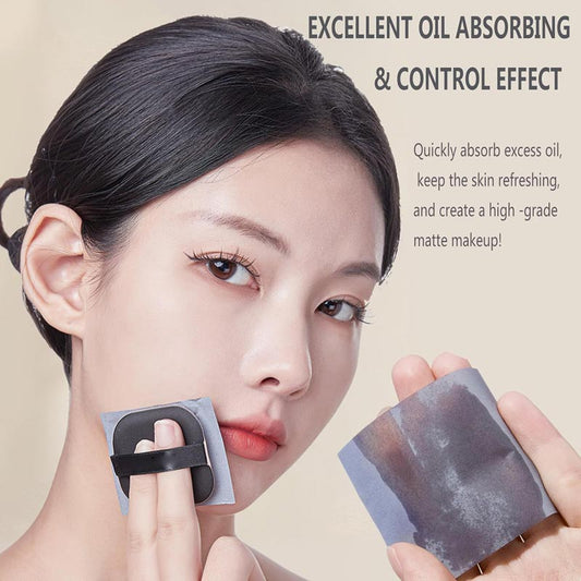 Magic Facial Oil Blotting Paper Set（With Mirror & Puff）