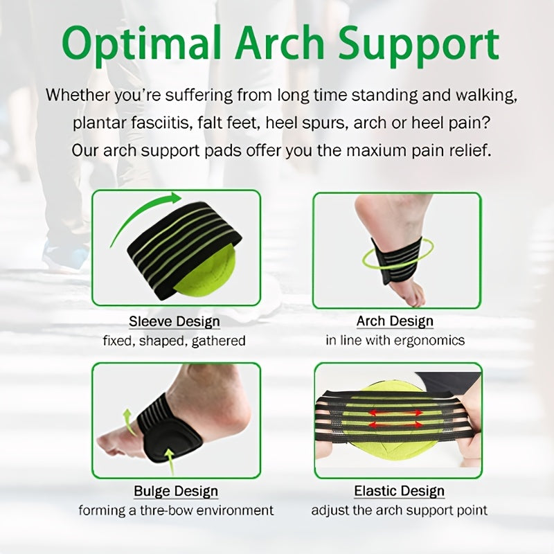 2Pcs Soft Arch Compression Cushioned Support