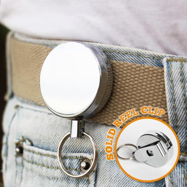 Retractable Keychain With Belt Clip