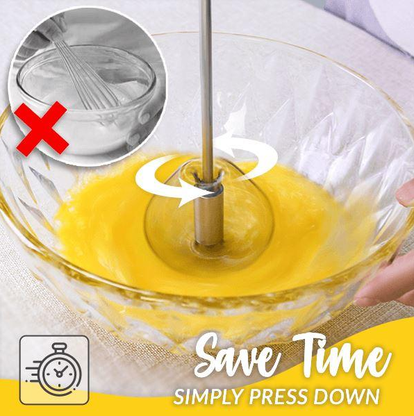 ✨Kicthen Hot Sale-Stainless Steel Semi-Automatic Whisk