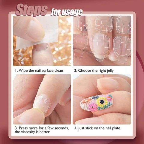 🔥Hot Sale🔥 Jelly Gel Cat Eye Nail Stickers (24 Pieces)