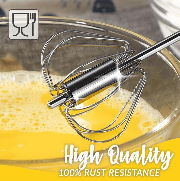 ✨Kicthen Hot Sale-Stainless Steel Semi-Automatic Whisk