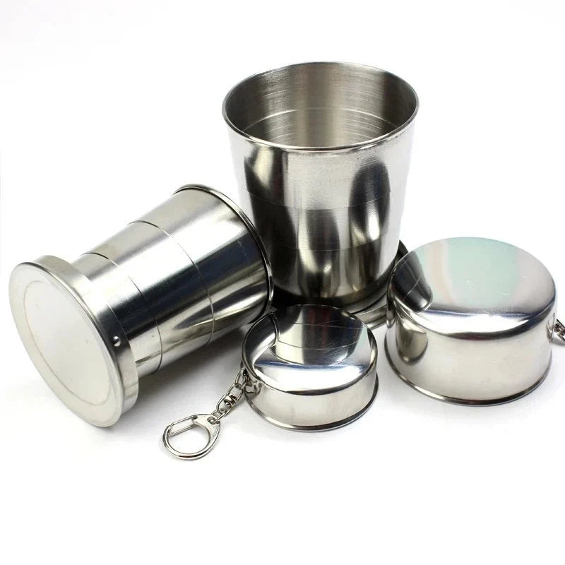 🔥HOT SALE🔥Stainless Steel Telescopic Cup Portable Outdoor Travel Camping Folding Cup