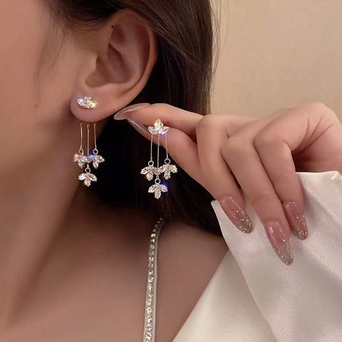 Round Diamond Korean Version Temperament Earrings